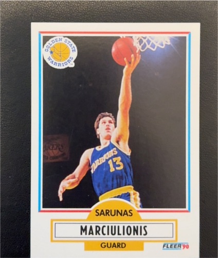 1990-91 Fleer #65 Sarunas Marciulionis — front