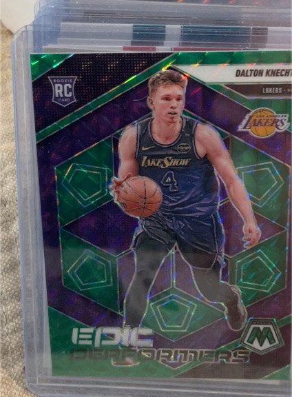 2024-25 Panini Mosaic #14 Dalton Knecht Epic Performers Green Mosaic Prizm Rookie — front