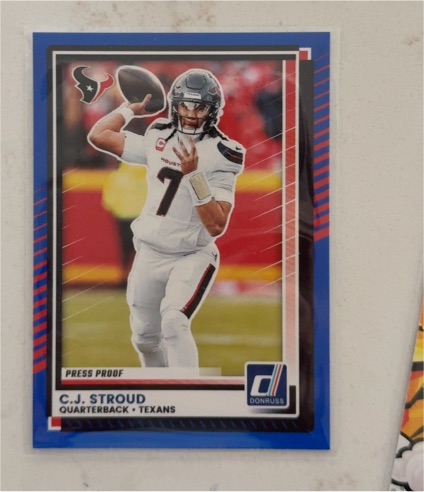 2025 Panini Donruss #237 C.J. Stroud Press Proof Blue — front