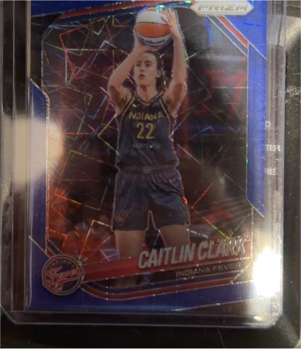2025 Panini Prizm WNBA #22 Caitlin Clark Blue Velocity Prizm Indiana Fever — front