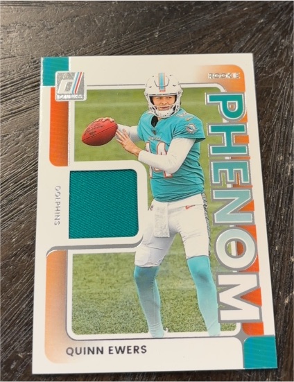 2025 Panini Donruss Rookie Phenom Patch #RPJ-QES Quinn Ewers — front