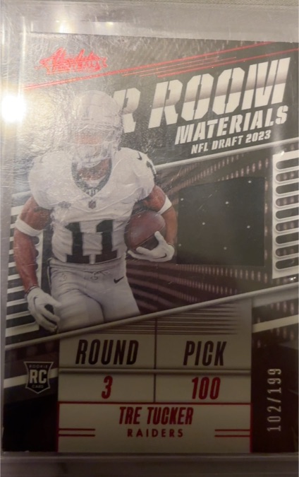 2023 Panini Absolute War Room Materials #WR-TT Tre Tucker — front