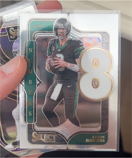 2024 Panini Select Football #8 Aaron Rodgers Numbers Insert — front