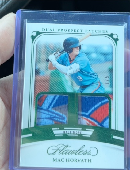 2024 Panini Flawless Dual Prospect Patches #DP-MH Mac Horvath — front