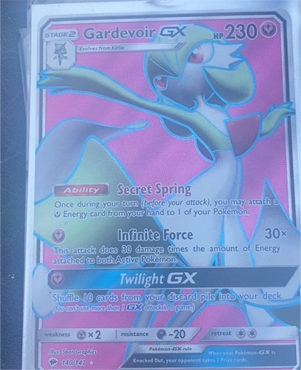 2017 Pokemon Sun & Moon Burning Shadows #140 Gardevoir GX — front