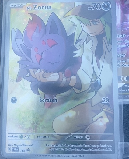 2025 Pokemon SV Black Star Promo #189 N's Zorua — front