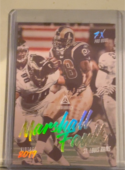 2019 Panini Luminance #VP-5 Marshall Faulk — front