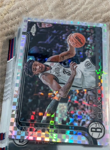 2025-26 Topps Chrome #27 Nic Claxton X-Fractor — front
