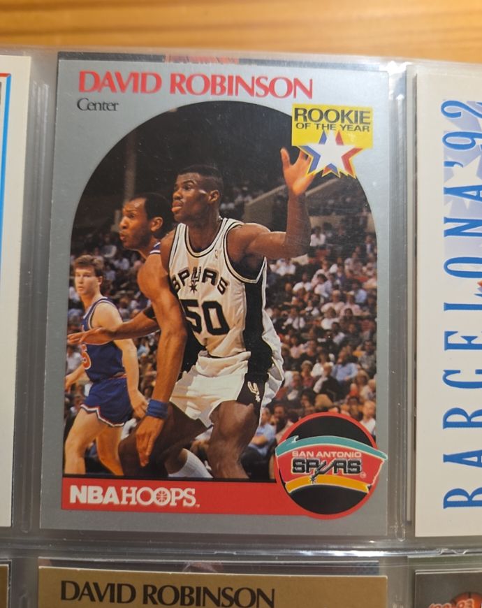 1990-91 NBA Hoops #270 David Robinson Rookie of the Year — front