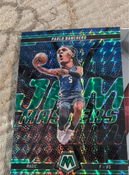 2024-25 Panini Mosaic #11 Paolo Banchero Jam Masters Green Prizm — front
