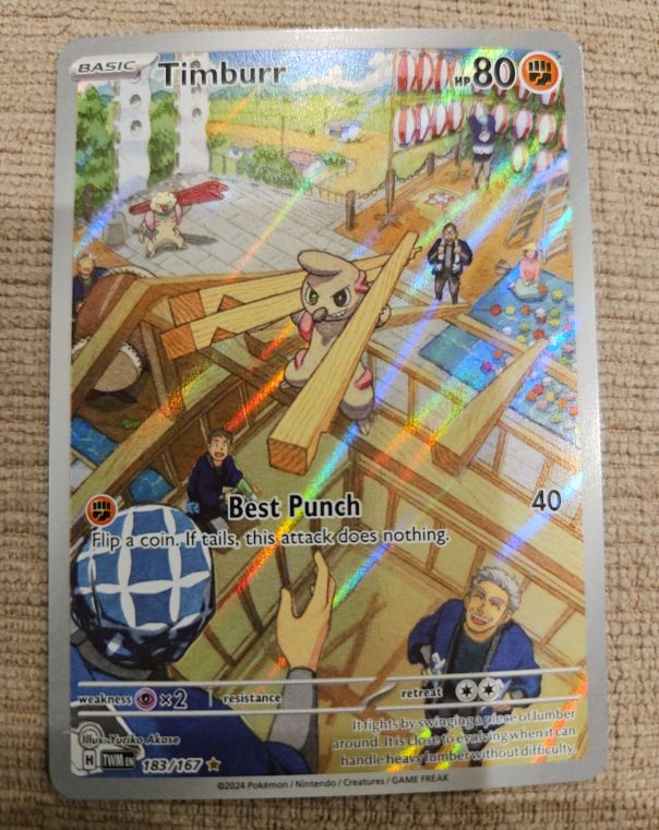 2024 Pokemon Sv06: Twilight Masquerade #183 Timburr — front