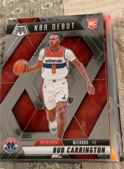 2024-25 Panini Mosaic NBA Debut #259 Bub Carrington — front