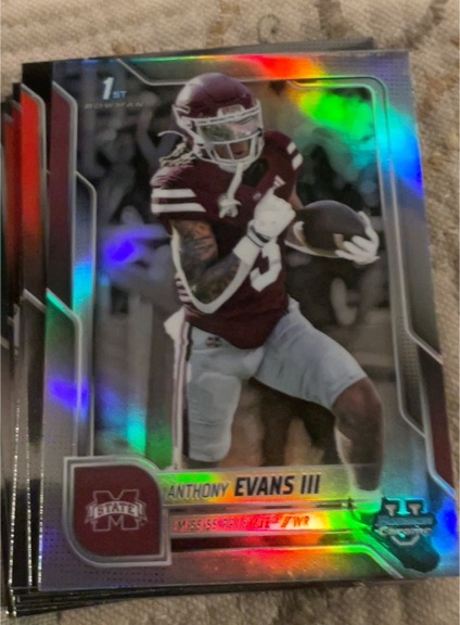 2025 Bowman University Chrome #172 Anthony Evans III — front