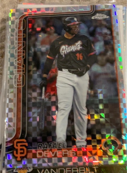 2025 Topps Chrome Update #USC105 Rafael Devers — front