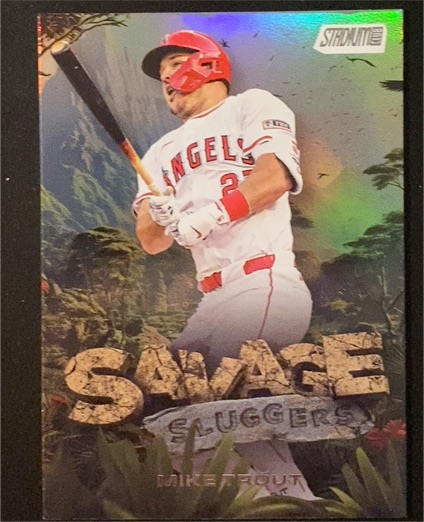 2025 Topps Stadium Club #SS-13 Mike Trout Savage Sluggers — front