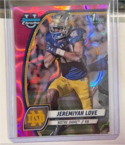 2024 Bowman University Chrome #100 Jeremiyah Love — front