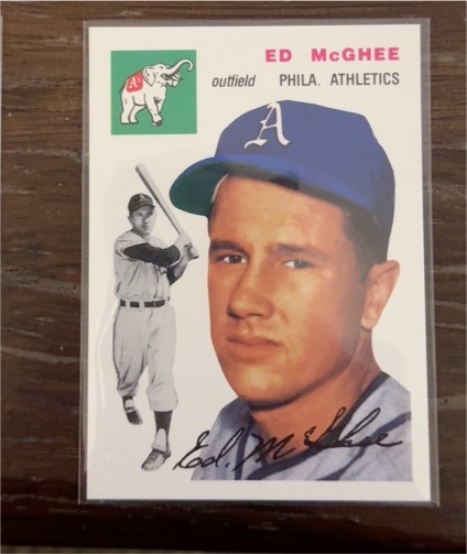 1954 Topps #215 Ed McGhee Philadelphia Athletics — front