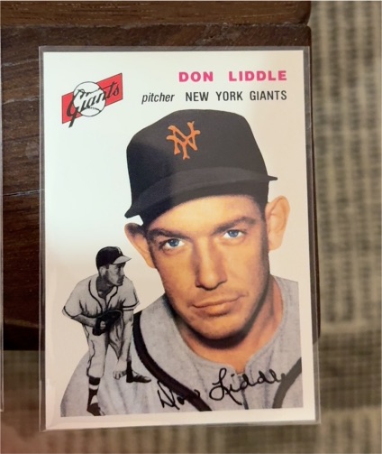 1954 Topps #225 Don Liddle — front