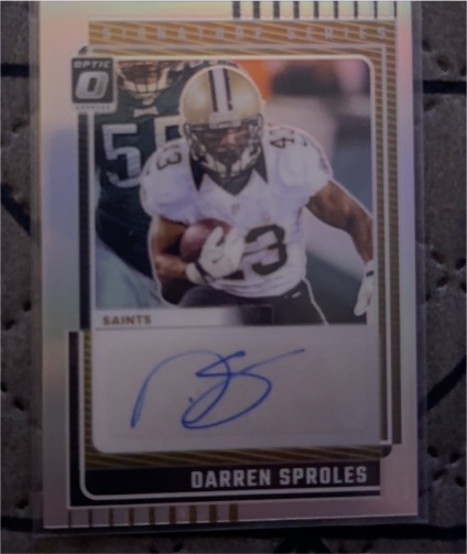 2025 Donruss Optic #SSH-DS Darren Sproles Signature Series Holo Auto — front