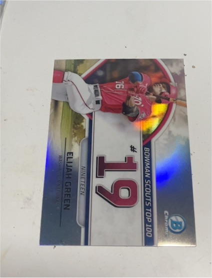 2023 Bowman Chrome Scouts Top 100 #BTP-19 Elijah Green — front