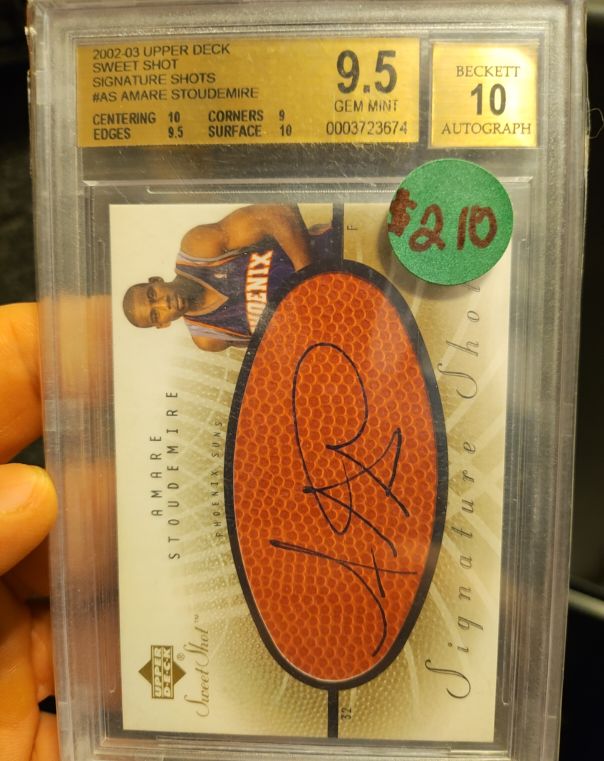 2002-03 Upper Deck Sweet Shot Signature Shots #AS Amare Stoudemire — front