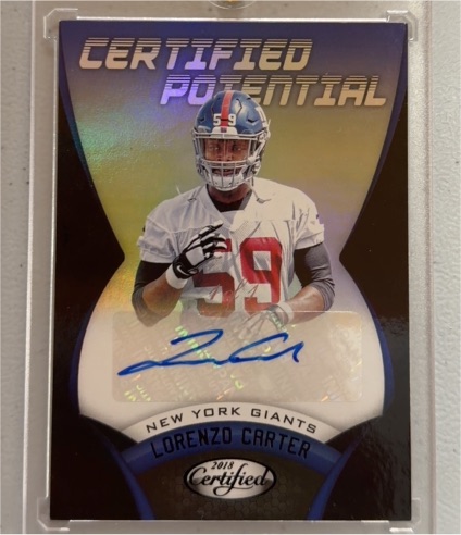2018 Panini Certified Potential #CPSLC Lorenzo Carter — front