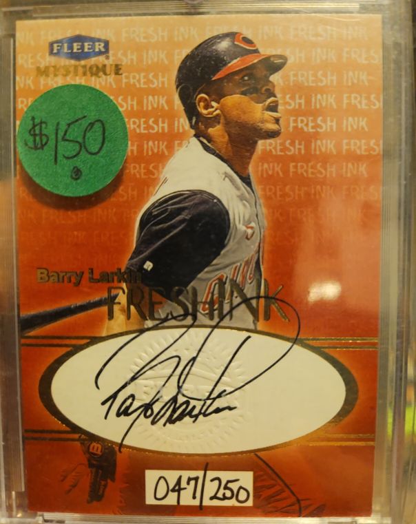 1999 Fleer Mystique Fresh Ink # Barry Larkin — front