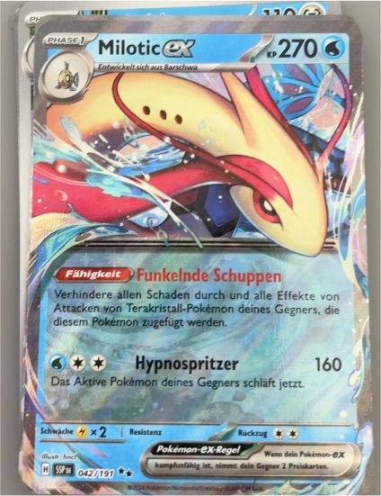 2024 Pokémon Scarlet & Violet Paldea Evolved #042 Milotic ex — front