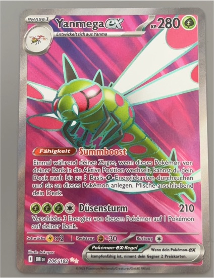 2023 Pokémon SV10: Destined Rivals #206 Yanmega ex — front