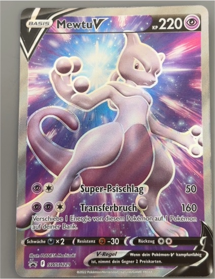 2022 Pokémon Sword & Shield Black Star Promo #SWSH229 Mewtwo V — front