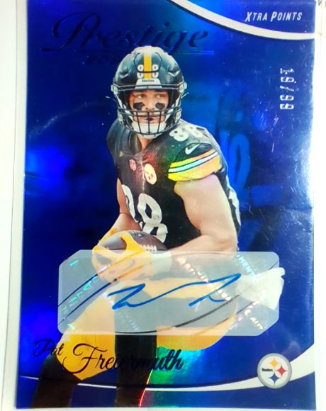 2023 Panini Prestige #252 Pat Freiermuth Xtra Points Blue — front