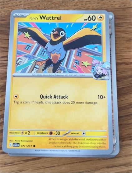 2023 Pokémon SV06: Twilight Masquerade #071 Iono's Wattrel — front