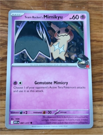 2022 Pokémon Ascended Heroes #097 Team Rocket's Mimikyu — front