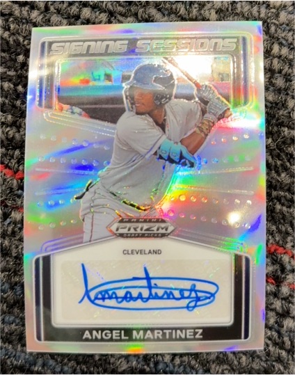 2022 Panini Prizm Draft Picks #SS-AM Angel Martinez Signing Sessions — front