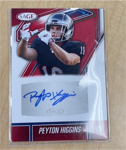 2026 SAGE Low Series Auto Rookie #A-PH2 Peyton Higgins — front