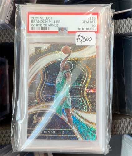 2023 Panini Select #286 Brandon Miller Courtside White Sparkle — front