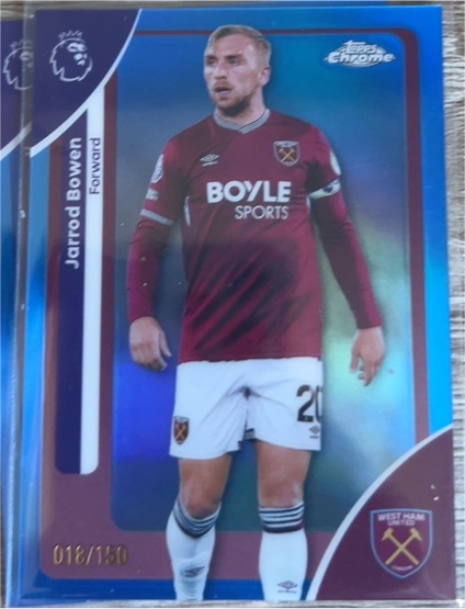 2026 Topps Chrome Premier League #182 Jarrod Bowen — front