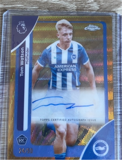 2026 Topps Chrome Premier League #44 Tom Watson — front