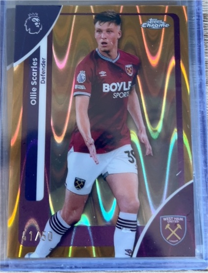 2026 Topps Chrome Premier League #189 Ollie Scarles — front