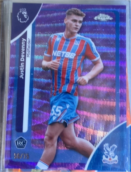2026 Topps Chrome Premier League #71 Justin Devenny — front