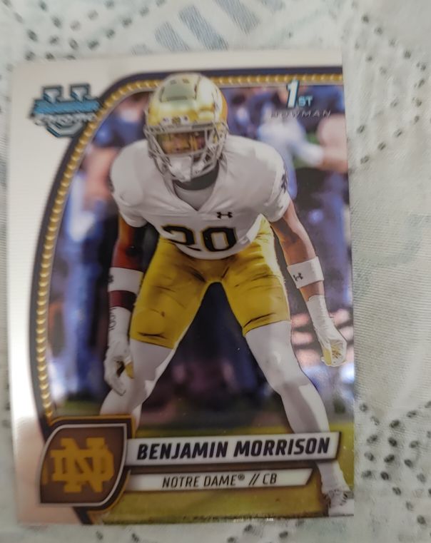 2024 Bowman University Chrome #20 Benjamin Morrison — front