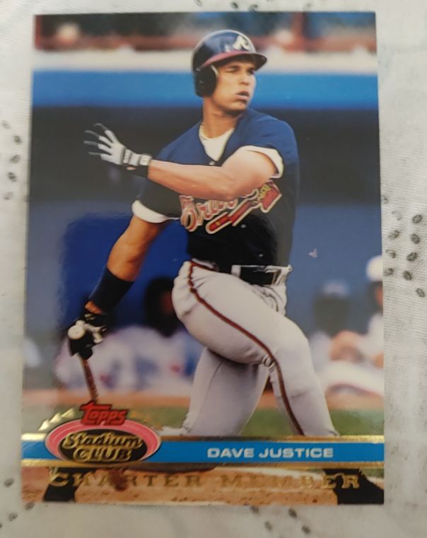 1991 Topps Stadium Club #26 Dave Justice — front