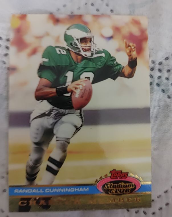 1991 Topps Stadium Club Charter Member #NNO Randall Cunningham — front