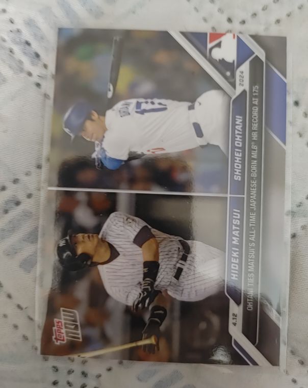 2024 Topps Now #70 Shohei Ohtani Hideki Matsui — front