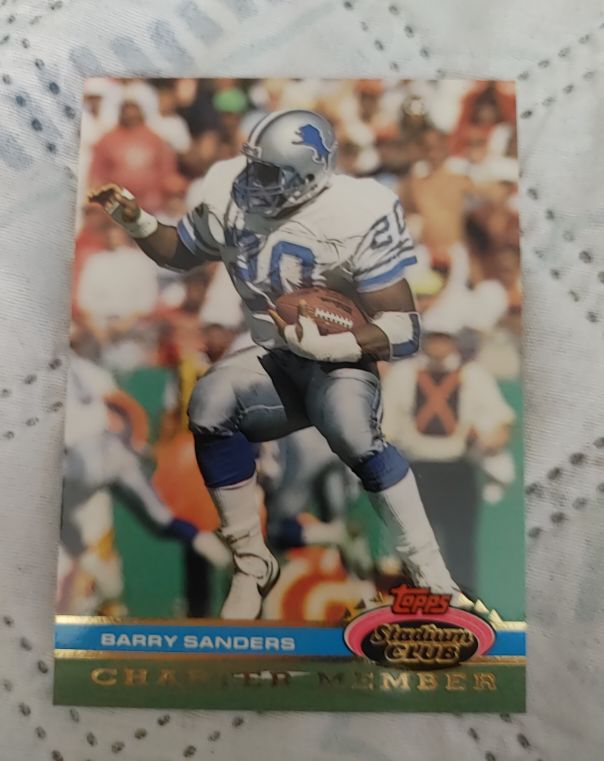 1991 Topps Stadium Club Charter Member #37 Barry Sanders — front
