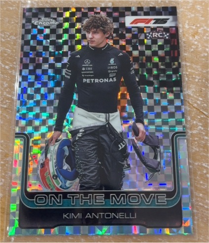 2025 Topps Chrome Formula 1 #185 Kimi Antonelli On The Move — front