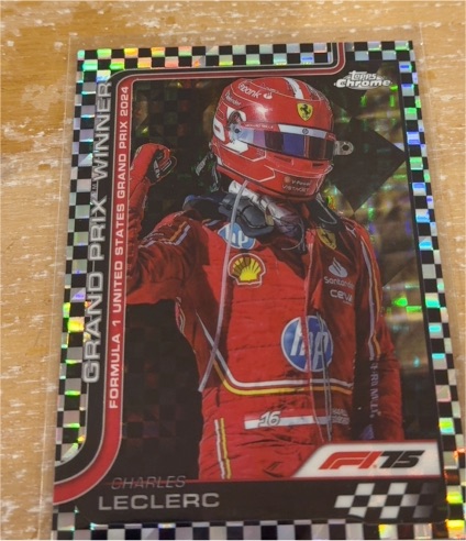 2025 Topps Chrome F1 #100 Charles Leclerc Grand Prix Winner — front