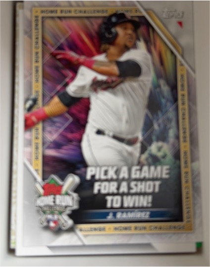 2023 Topps Home Run Challenge #HRC-14 Jose Ramirez — front