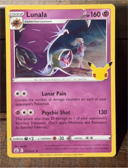 2021 Pokémon Celebrations #015 Lunala — front