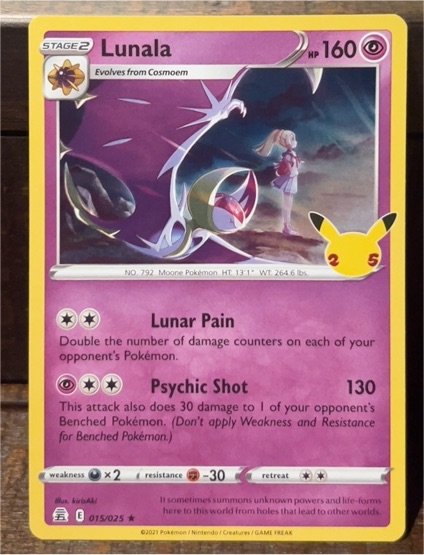 2021 Pokemon Celebrations #015 Lunala — front
